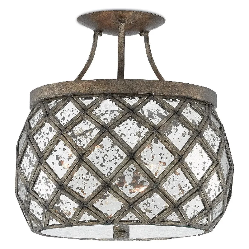 Track lighting with multiple heads for flexibilityBuckminster Semi-Flush Mount