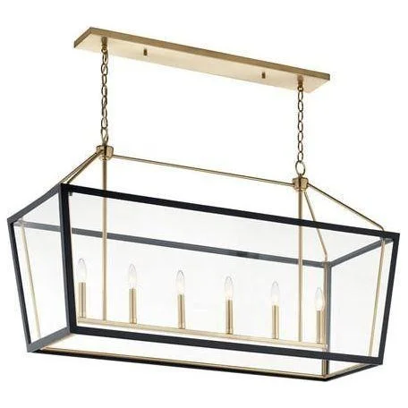 Track lighting for outdoor gardensDelvin 44" 6-Light Linear Chandelier