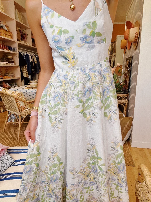 Ellie Dress - Blue Flower