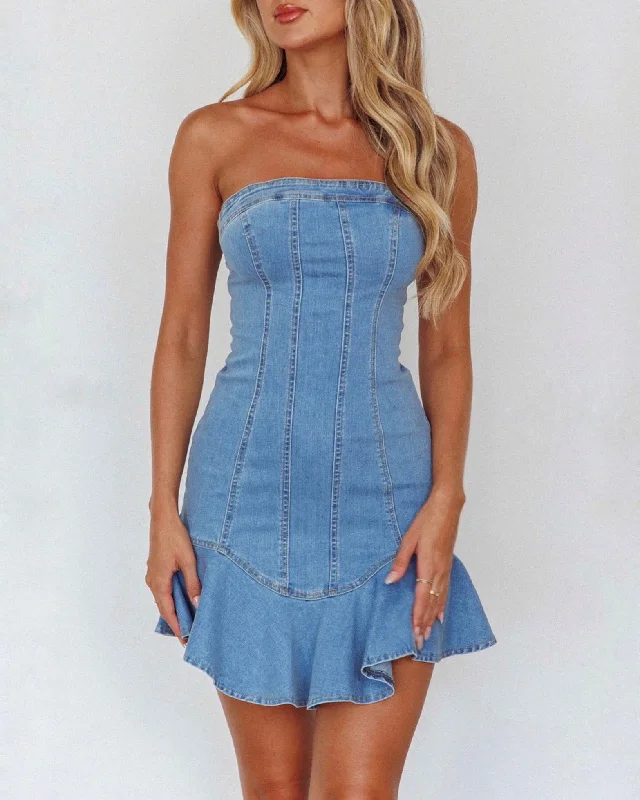 CALI MINI DRESS -DENIM