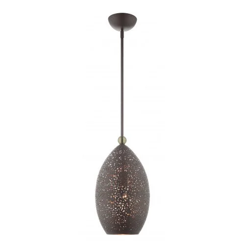 Chandeliers with Candle - Style Bulbs for a Classic AestheticChandeliers with Candle - Style Bulbs for a Classic Aesthetic1 Light Bronze Pendant