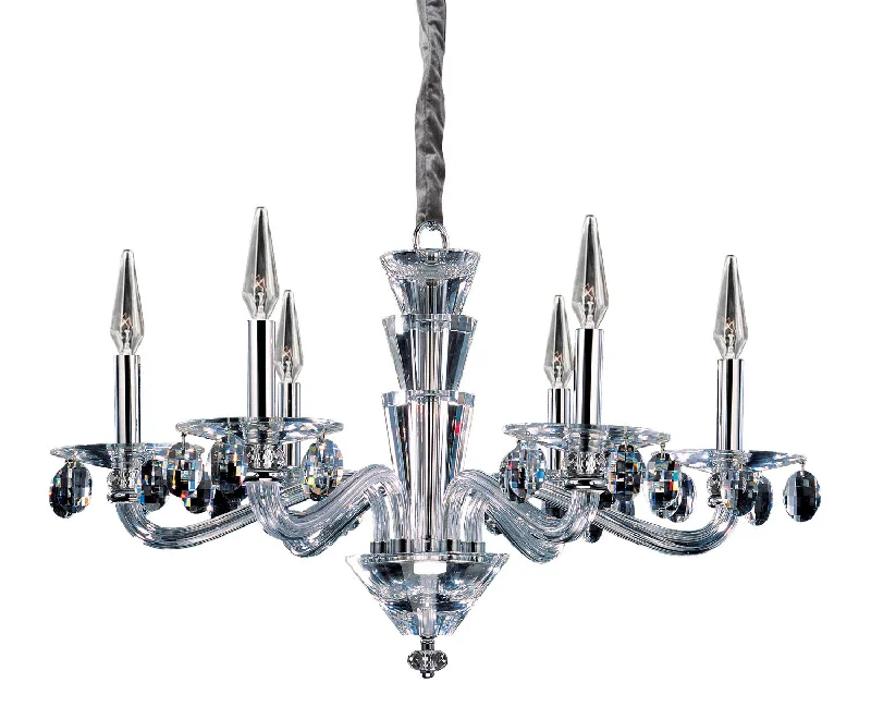 Chandeliers with Frosted Glass for a Softer Light DiffusionChandeliers with Frosted Glass for a Softer Light DiffusionSix Light Chandelier