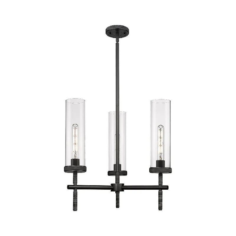 Chandeliers with Pendant Lights for a Stylish LookChandeliers with Pendant Lights for a Stylish LookInnovations Downtown Urban 471-3CR-BK-G471-12CL Chandelier Light - Matte Black