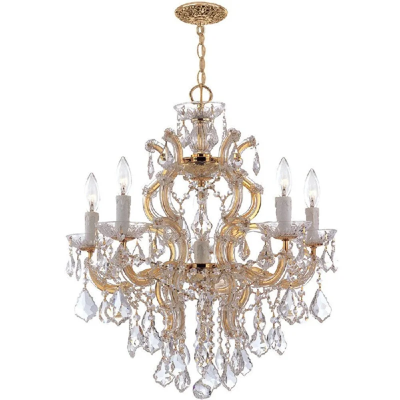 Chandeliers with Pendant Lights for a Stylish LookChandeliers with Pendant Lights for a Stylish LookMaria Theresa 6-light Gold/ Swarovski Spectra Crystal Chandelier