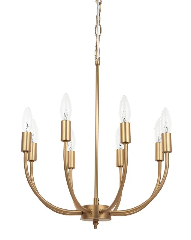 Chandeliers with Adjustable Height for Custom InstallationChandeliers with Adjustable Height for Custom InstallationMaxilite Pasha MX 1144-18 Chandelier Light - Aged Brass