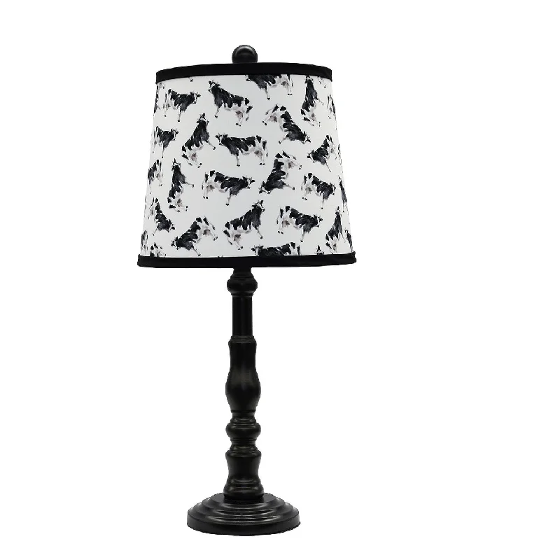 asian inspired table lamps with bamboo accents for a zen atmosphereasian inspired table lamps with bamboo accents for a zen atmosphereBlack Traditional Table Lamp with Cow Printed Shade - 10 W x 8 D x 25 H