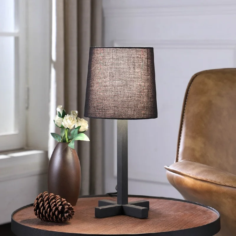 rustic farmhouse table lamps for cozy kitchensrustic farmhouse table lamps for cozy kitchensJune Black Metal Cross-Legged Table Lamp