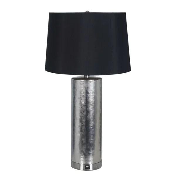wooden table lamps with natural grain for a warm and organic feelwooden table lamps with natural grain for a warm and organic feelLamps Per Se 29" Silver USB Table Lamp Set - 29