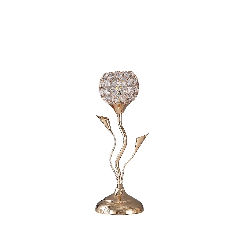 glass table lamps with a frosted surface for soft light diffusionglass table lamps with a frosted surface for soft light diffusionMetal Table Lamp with Floral Shade and Acrylic Crystals, Gold