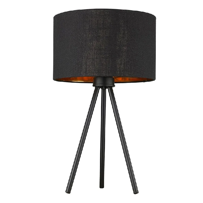 bohemian table lamps with colorful patterns for eclectic bedroomsbohemian table lamps with colorful patterns for eclectic bedroomsMorenci 1-Light Matte Black Table Lamp