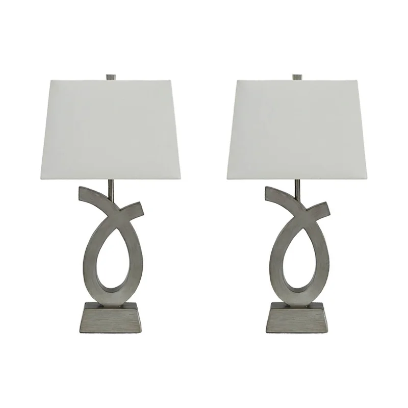leather table lamps with a distressed texture for a rugged charmleather table lamps with a distressed texture for a rugged charmScrolled Resin Table Lamp with Rectangular Shade, Set of 2, Gray and White