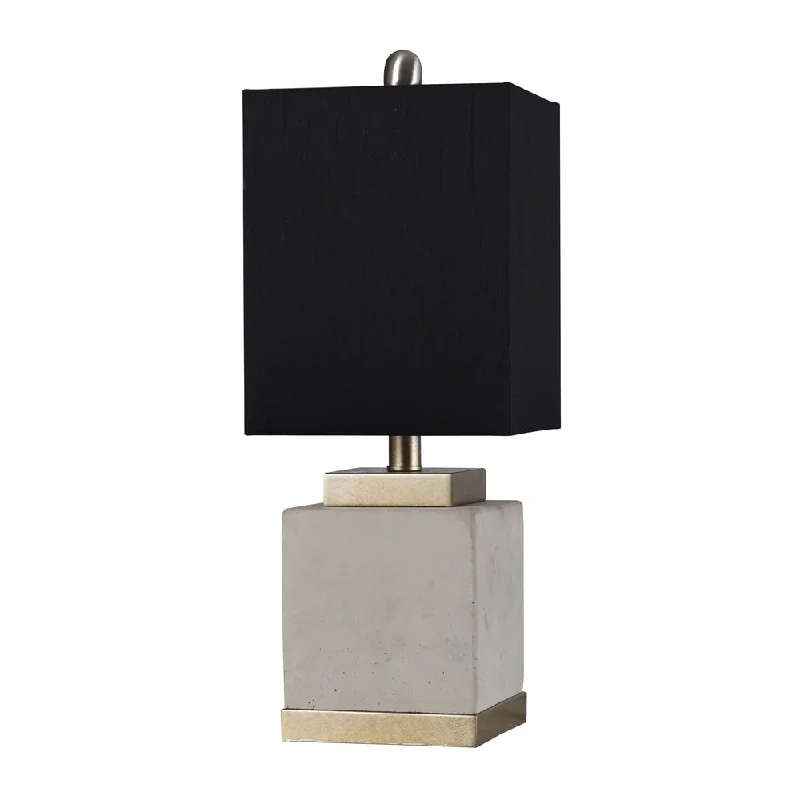fabric table lamps with a linen shade for a relaxed and breathable lookfabric table lamps with a linen shade for a relaxed and breathable lookStyleCraft Natasha Natural Cement Table Lamp - Black Shade