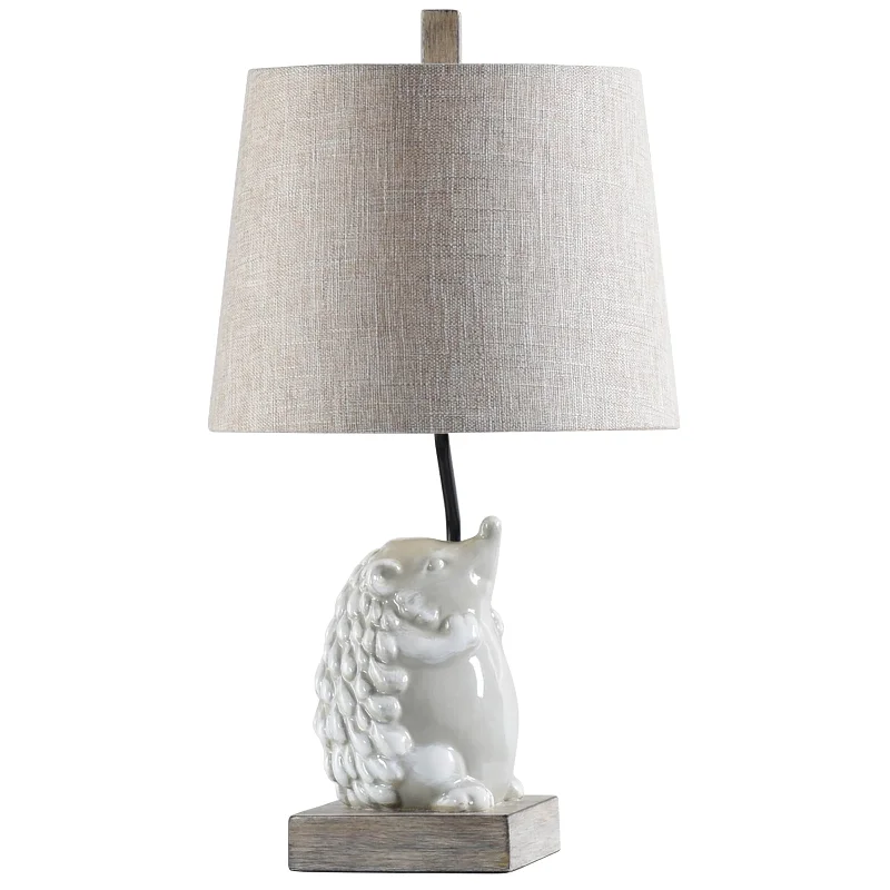 rustic farmhouse table lamps for cozy kitchensrustic farmhouse table lamps for cozy kitchensTaylor & Olive White Hedgehog Table Lamp